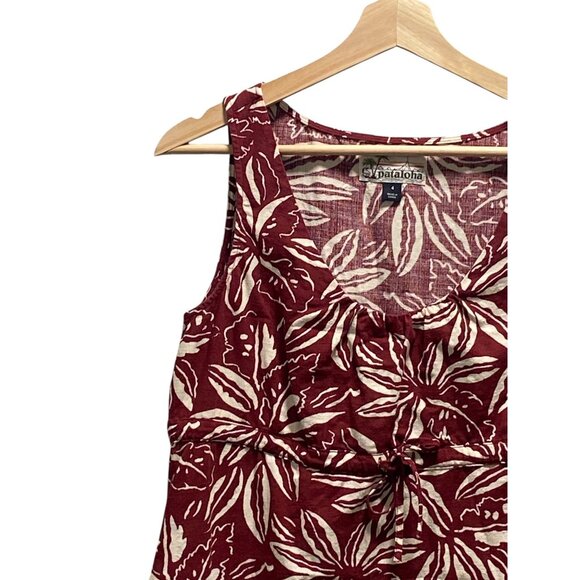 Patagonia Pataloha Vintage Floral Dress Burgundy Size 4 - Picture 7 of 13